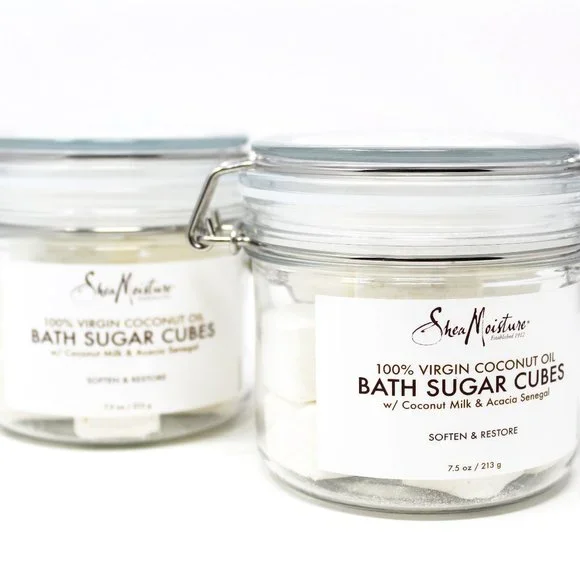 3pk- Shea Moisture 100% Virgin Coconut Oil Bath Sugar Cubes Coconut Milk Acacia - Picture 4 of 13